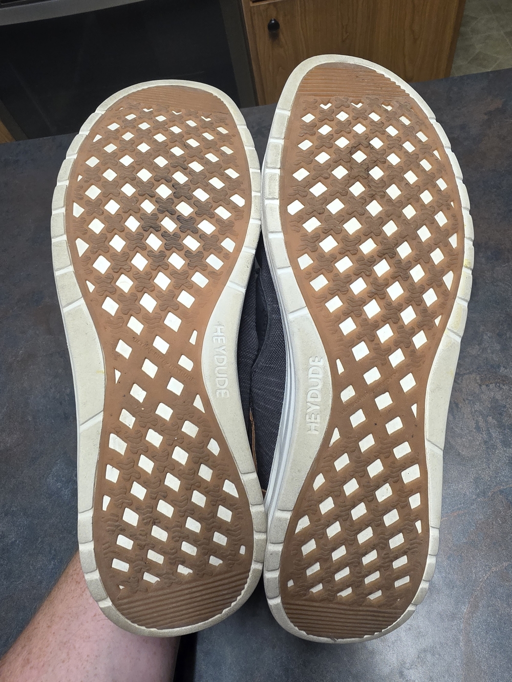 Men's Hey Dude Welsh Grip Heathered Mesh Black Boat Shoes - Picture 10 of 11